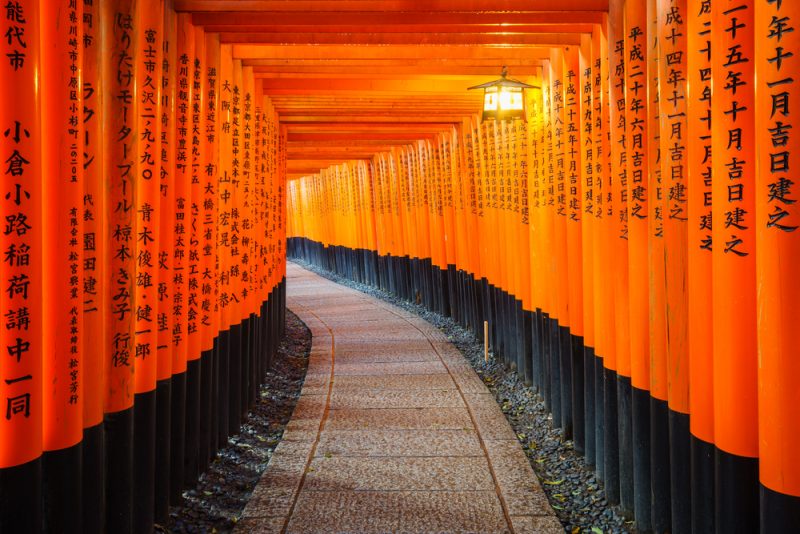Thousands Torii Gate in Kyoto Japan